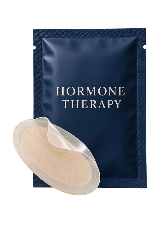 Illustrative hormone patch packaging